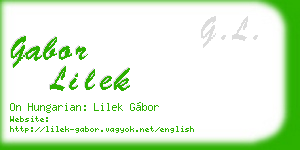gabor lilek business card